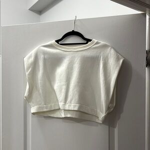 White Sleeveless Crop Top